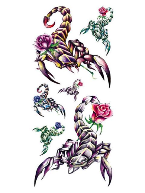 Halloween Cosplay Tattoo Stickers Decals Original Character Temporary Tattoo Body Art