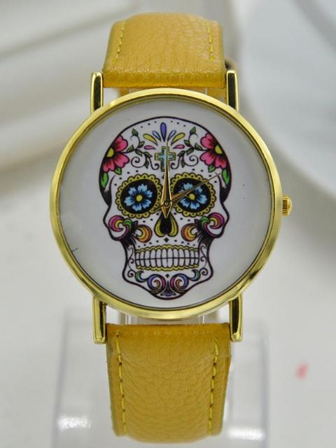 Kvinder Damemode Vintage Skull stål talje ure