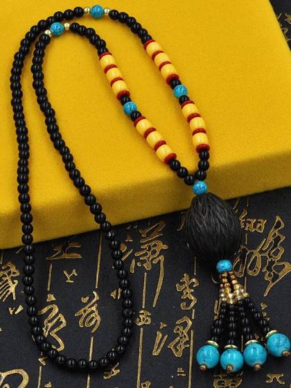 Nouveau Mode Vintage National Bodhi Pendentif Collier Décoration Main Bijoux