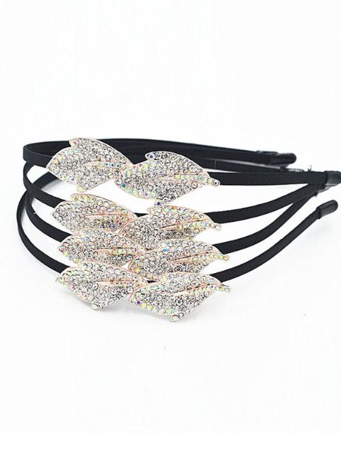 Naisten uudet suloiset lehdet Alloy Diamond Headband Headwear Hair Accessories