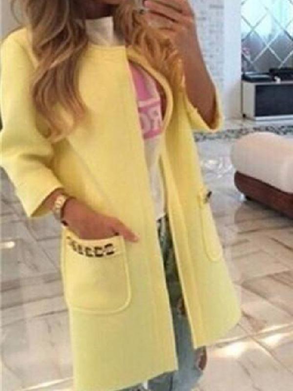 Automne femmes chaud doux décontracté poche chaud à manches longues câble-pull en tricot cardigan veste hauts