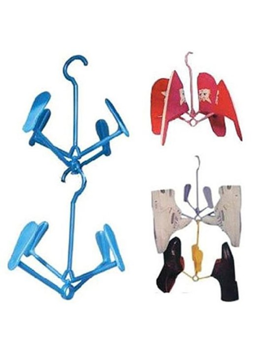 Nýir plastpöraskór þurrkunargrindar krosshengandi hilluhengi krókur