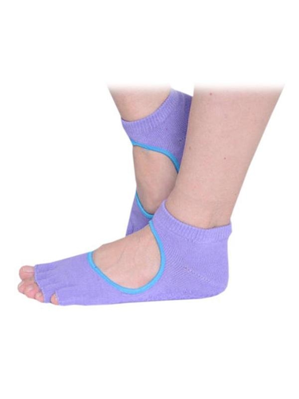 Frauen Mode Rutschfeste Skid Bare Instep Toeless Halb Toe Yoga Socken Mit Grip Bead Massage