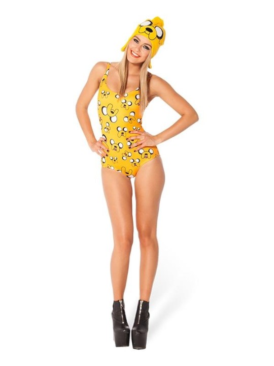Women's Summer New Fashion Digital Cartoon Print  Jake the dog-Adventure Time Monokini Swimsuit Swimwear
