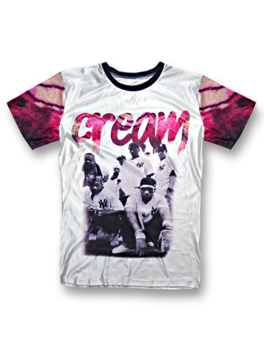 Tíska Heitt 3D Prent Rjómi Frítt Bómull Stuttar ermar T-bolur T-shirts