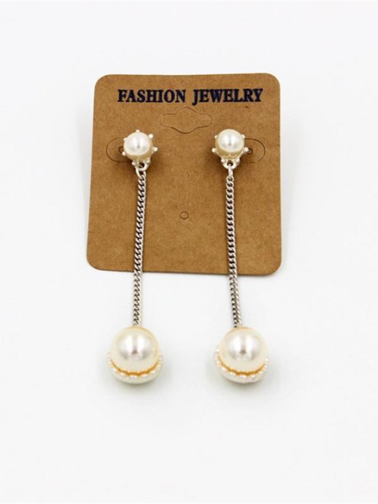 Stilvolle und elegante Strass Ohrringe Perle Ohrringe Ohr Draht Großhandel