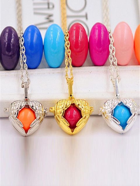 Kvinders mode regnbue bolde hule vinger vedhæng halskæde smykker tilbehør