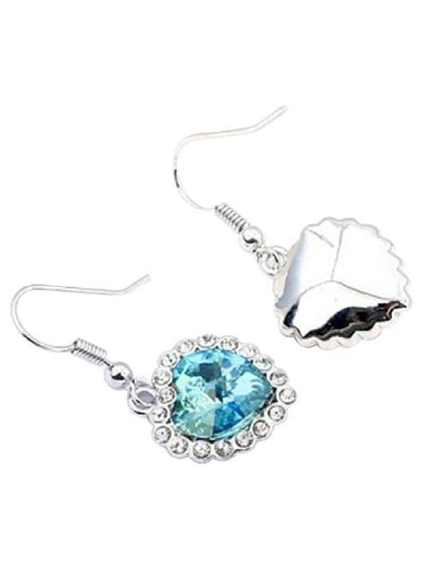 Womens Moda Jóias Amor Coração do Oceano Titanic Drop Hook Earrings