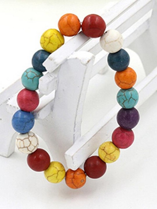 Natural beautiful turquoise bracelet alloy trinkets decoration accessories