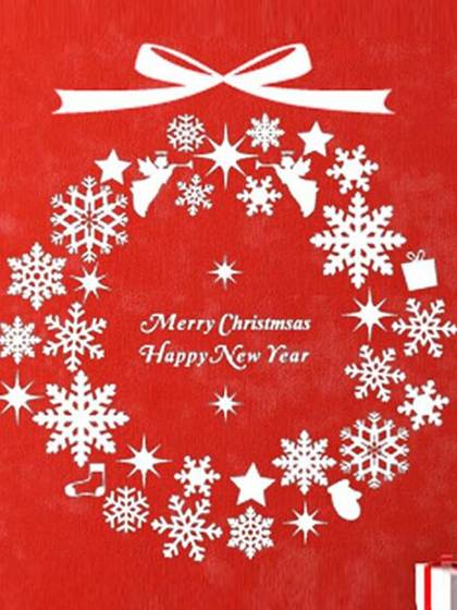 Christmas Decor DIY Snowflakes Ring Stickers Wall Decal Removable Art Vinyl Windows Home Decor Festival