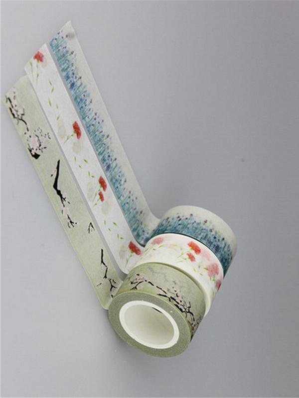 DIY linda cinta de papel de tela dulce etiqueta engomada floral para la decoración Scrapbooking diseñador artesanía de regalo