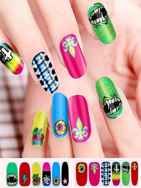 Naisten uudet DIY-tarrat Nail Art Decals Nails Wraps Nail Tools Manicure