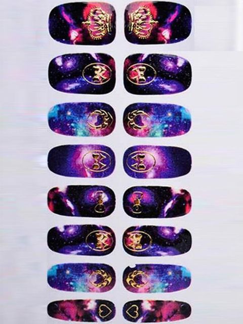 3D Galaxy Bowknot -kynttarratarratarvikkeet Kynsilakkatarrojen manikyyri