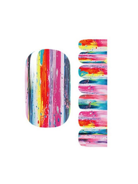 Mulheres Graffiti Cor DIY Etiqueta Nail Art Decalques Unhas Wraps Ferramentas Manicure