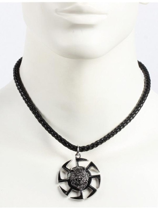 Unisexe Chaud Punk Gothique Street Style Alliage Pendentif Bracelet En Cuir Collier De Mode Bijoux Club Wear