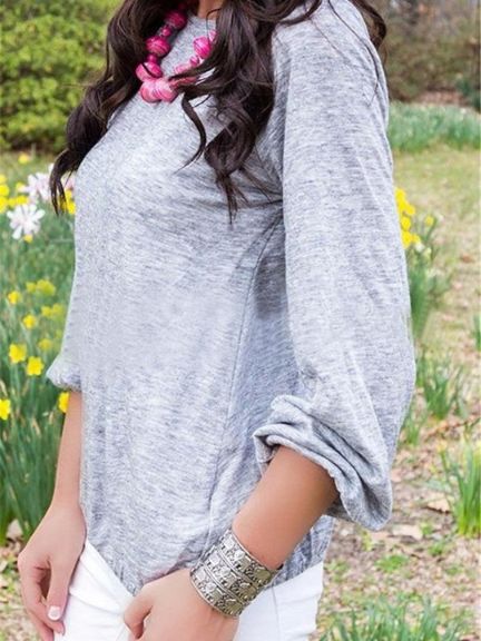 T-shirts en vrac à manches longues sexy pour femmes