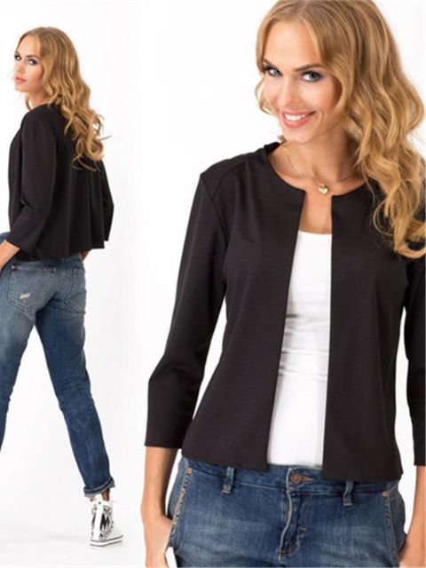 Naisten syksyn muotitakki Lyhyt puku Slim Fit Outwear Blazer