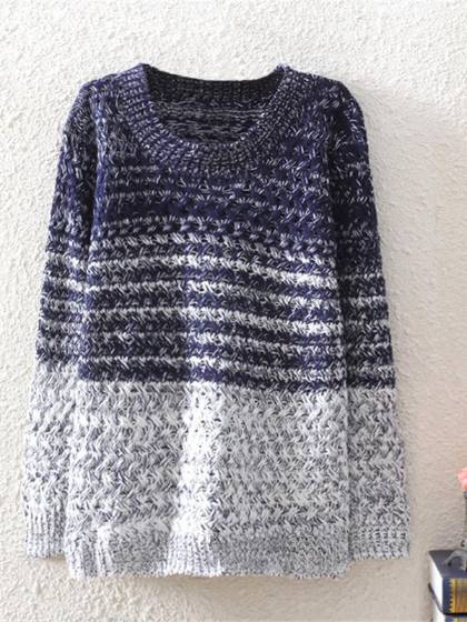 Femmes automne nouvelle mode chaud décontracté à manches longues en tricot