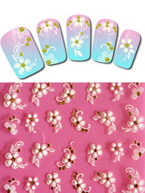 Stickers Ongles Floral Stickers Accessoires Vernis à Ongles Stickers Manucure
