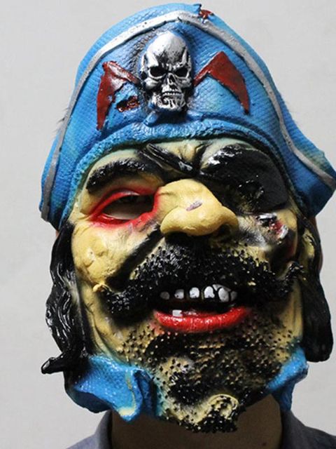 Scary Mask Pirate Full Head  Scary Prank Prop Costumes Halloween