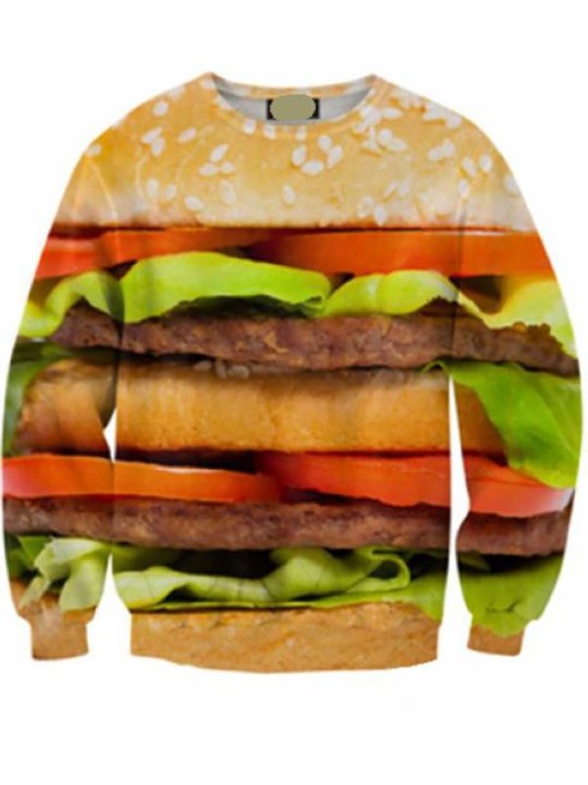 HEIßER Frauen 3D Print Sweatshirts Pullover Tops Sweats Herbst Mode Tops