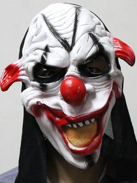 Scary Mask Clown Full Head Scary Prank Prop Costumes Halloween Mask