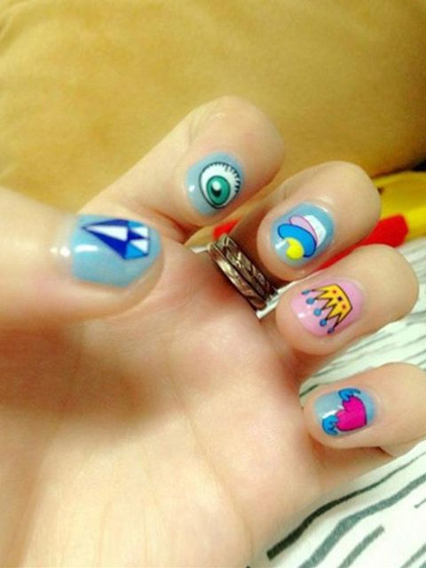 Ný DIY DIY frjálslegur teiknimyndalímmiði Nail Art Decals Nails Wraps Nail Tools Manicure