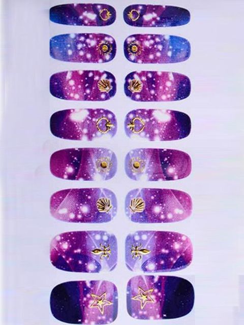 3D Galaxy Geometry  Nail Decals Stickers Accessories Nail Polish Stickers Manicure