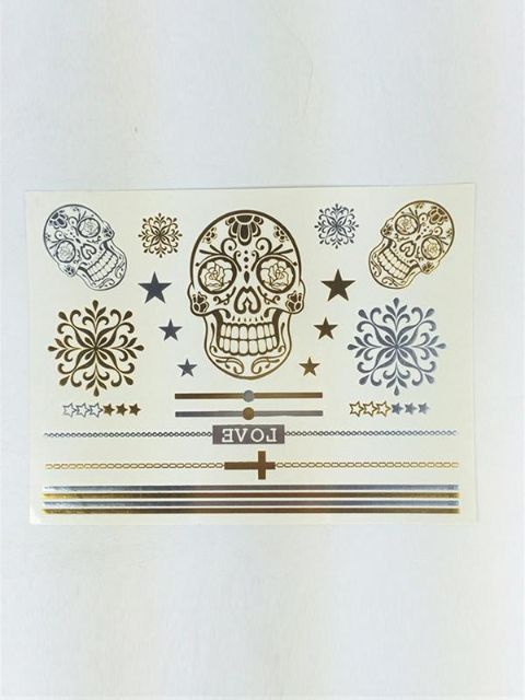 Etiquetas engomadas creativas creativas frescas del tatuaje de las calcomanías del tatuaje del cráneo