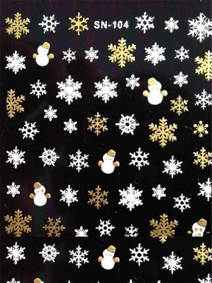 Kreative Persönlichkeit Schnee / Schneemann Nagel Decals Sticker Zubehör Nagellack Aufkleber Maniküre