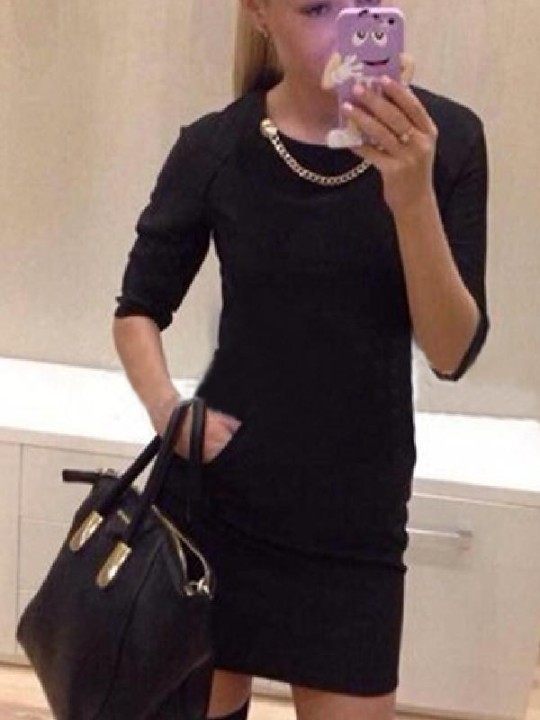 201509autumn Women's Hip Package Dress Slim Fitted Bandage Dress Pencil Dress