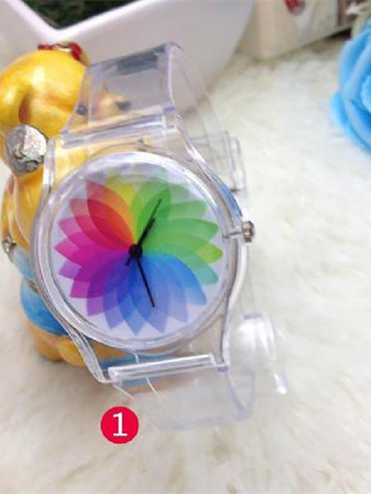 Haltbarer transparenter Plastik PVC-Uhr-Quarz passt nützliches für Unisex auf