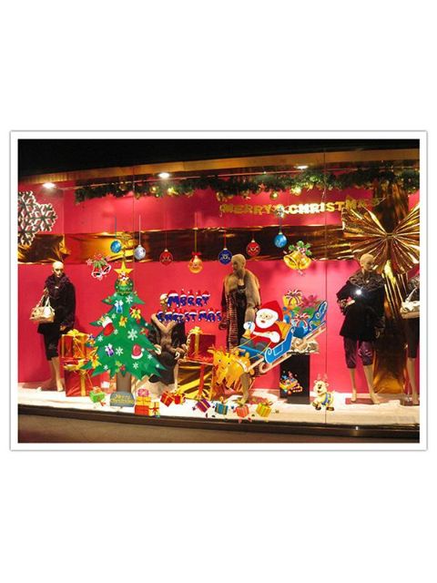 Julegave julemanden hjorte snemand juletræ vandtæt PVC aftagelige væg klistermærker vindue klistermærker