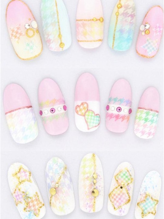 Frauen Watermark Geometrie Stern Nail Art Decals Nägel Wraps Nagel Werkzeuge Maniküre