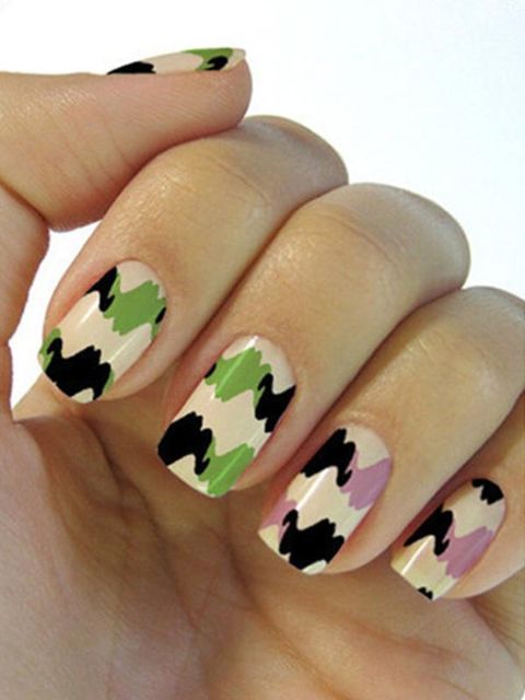 Femmes nouveau bricolage décontracté armée autocollant Nail Art décalcomanies ongles enveloppes ongles outils manucure