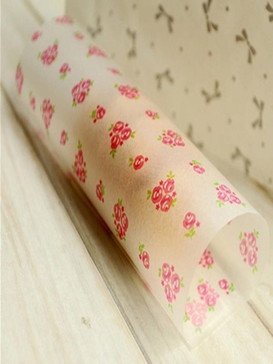 21,8 * 25 cm livsmedelsgodis godisbakgrundsförpackning handgjord omslag jul födelsedagsbröllopsgåva 50 st oljevaxpapper närvarande förpackning omslagspapper