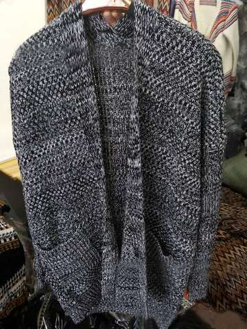 Moda Mulher Retro Long Sleeve Cardigan Solto De Malha Casaco Camisola