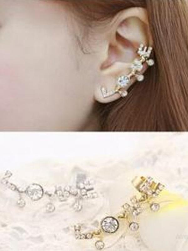 Uudet yksinkertaiset kristallikirjaimet &quot;Love&quot; -korvaklipsi korvakorut