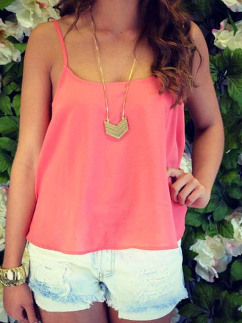 Women's Sexy Sleeveless Patchwork Chiffon Tee Shirts Summer Fashion Blouse Casual wear