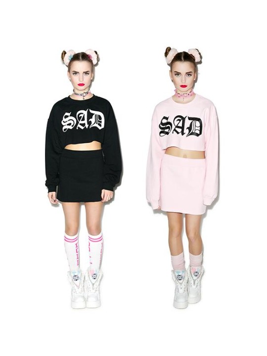 Kvinnor Unga mode Casual Långärmad Bare Midriff Sweatshirt och kjol kostymset Sportkläder