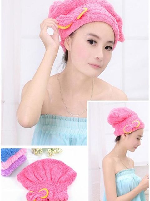 Naisten tyttöjen Lady&#39;s Magic Quick Dry Bath -hiuskuivauspyyhe Head Wrap Hat Makeup kosmetiikka Cap Bathing Tool