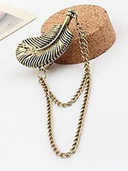 Kvinders mode ny personlighed Punk stil fjer kvast form øre klip øre stud øreringe