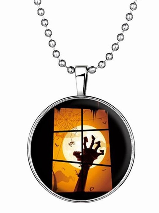 Julespøgelse Hånd Lysende Halskæde Vedhæng Natlys Glød I Mørk Kreativ Halloween Gaver Smykker