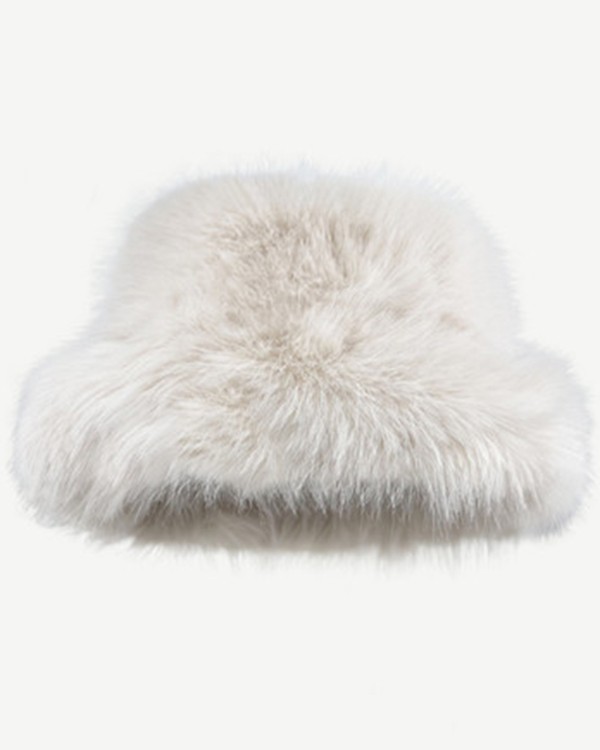 Faux Fur Fluffy Winter Thermal Bucket Hat