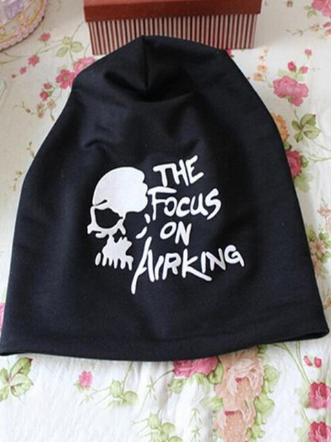 Neue Mode Unisex Mützen Cap Hut Männer Frauen Beanie Schädel &amp; Brief Drucken Hip-Hop Strickmütze Cap Headwear