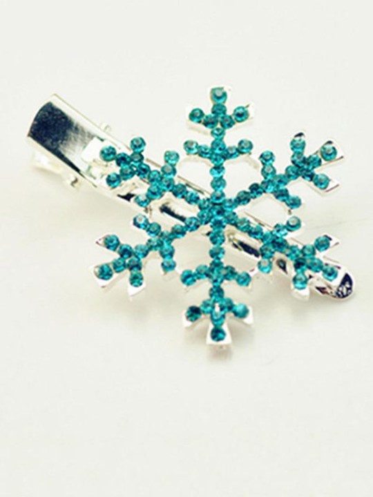 Women's Fashion Cute Frozen Free Fall Snowflakes Hair Clip Hair Pin Headwear Hair Accessories