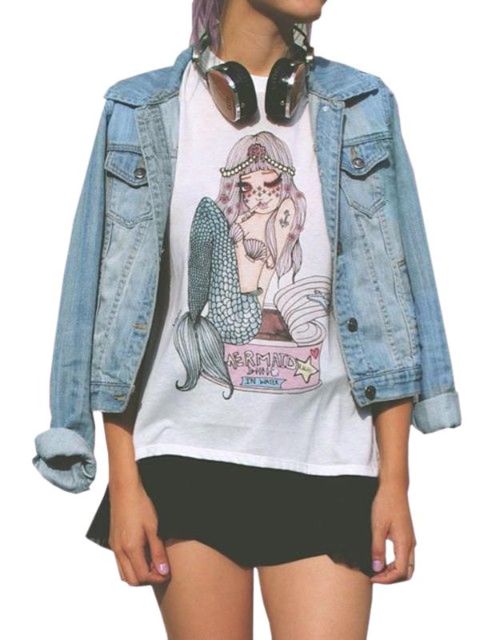 Kvinnamode Vit Digital Pretty Girl Print Sleveless Vest Vrop Top Shirt