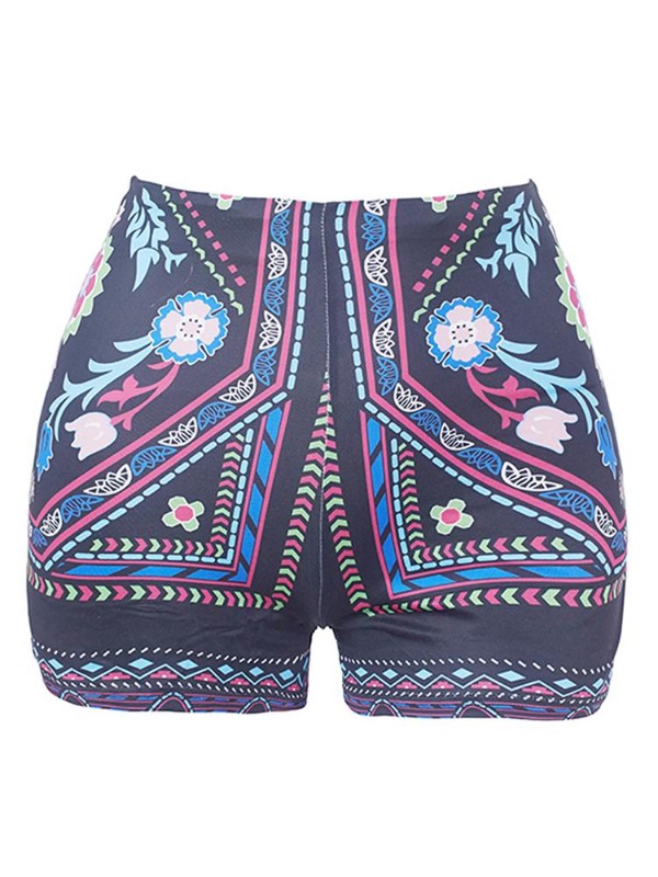 Pantalones cortos de playa ajustados con estampado de Boho para mujer