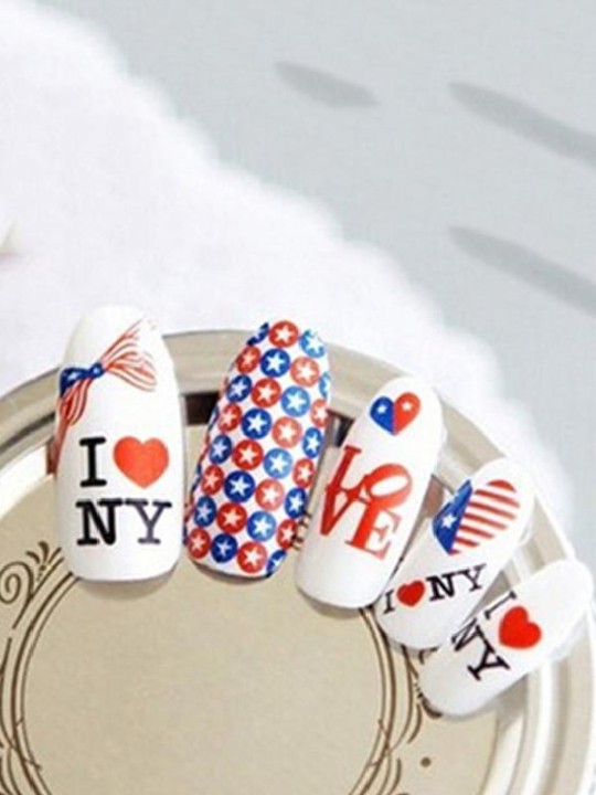 Naisten sydänkukkainen DIY-tarra Nail Art Decals Nails Wraps Nail Tools Manicure