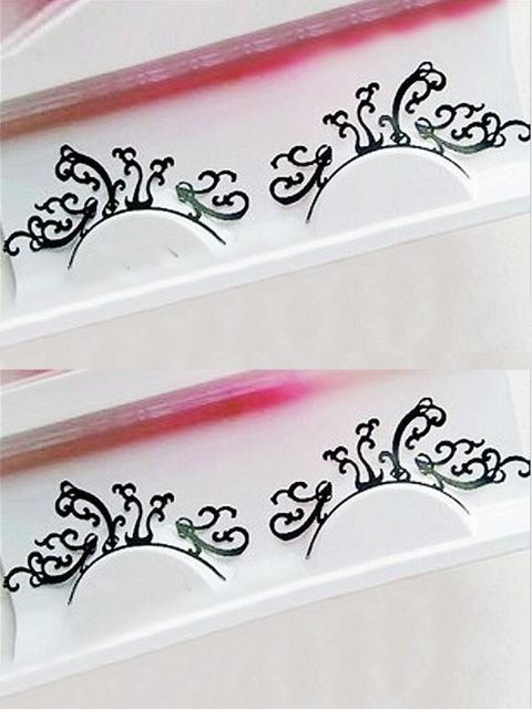 Women's Fashion Creative Beauty Makeup Cosmetic Paper Cut Art Clouds Fake Eyelash For Daily Party